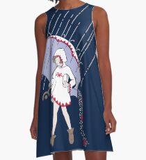 Vestido acampanado Mago de sal blanco puro