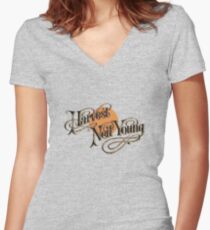 Neil Young Harvest Women's Fitted V-Neck T-Shirt