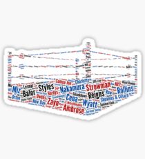Wrestling Ring Word Cloud Sticker