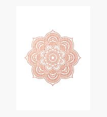 Rose gold mandala Photographic Print