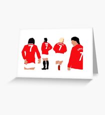 Manchester United Number 7 Legends Greeting Card