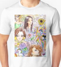 Crazy Doodles Pretty Words Unisex T-Shirt