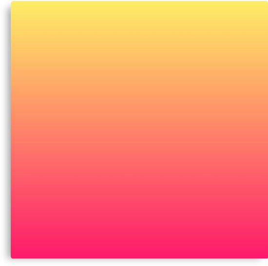 "modern chic girly hot pink orange fuschia ombre" Canvas
