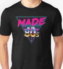 Made in The 80s - Born in Eighties retro Neon Grid Unisex T-Shirt