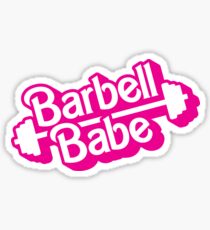 Barbell Babe Puppe Logo Sticker