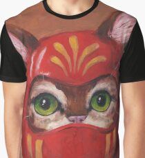 Daruma Kitty Painting Graphic T-Shirt