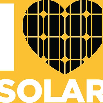 Artwork thumbnail, I Love Solar (Yellow) by designgood