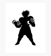 Training To Become Legendary – Gym Motivation Broly V2 Photographic Print