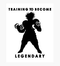 Training To Become Legendary – Gym Motivation Broly V2 Photographic Print