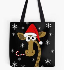 Christmas giraffe Tote Bag