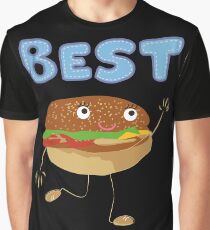 Matching Burger and French Fries Best Friends Design Graphic T-Shirt