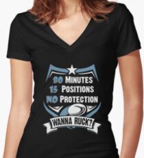 Relatable Rugby Women's Fitted V-Neck T-Shirt