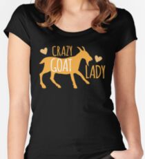 Crazy GOAT lady Women's Fitted Scoop T-Shirt
