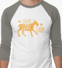 Crazy GOAT lady Men's Baseball ¾ T-Shirt