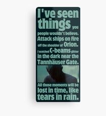 like tears in rain - blade runner quote Metal Print