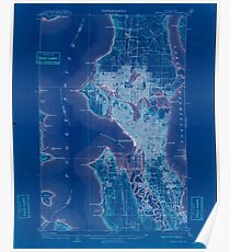 USGS Topo Map Washington State WA Seattle Special 243628 1909 62500 Inverted Poster