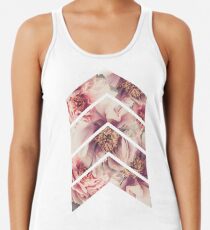 Retro Pfingstrosen Racerback Tank Top