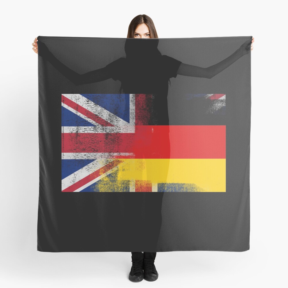 British German Half Germany Half UK Flag Scarf