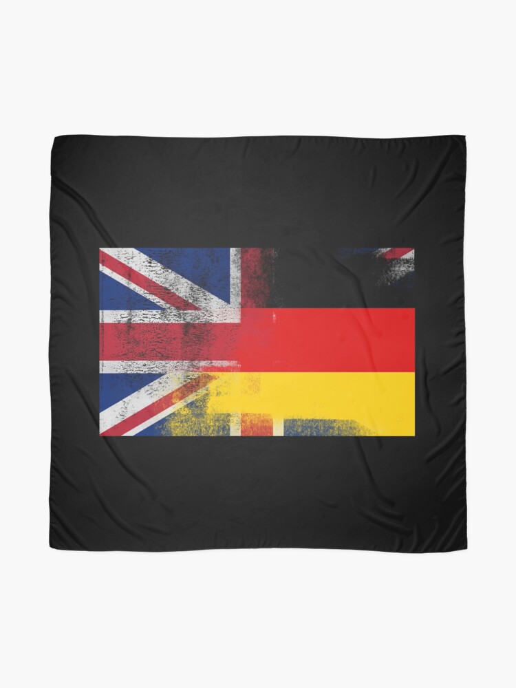 Alternate view of British German Half Germany Half UK Flag Scarf
