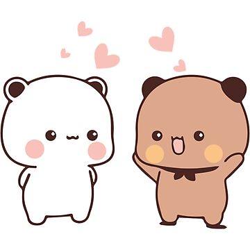 Bubu and Dudu love Sticker for Sale by Thundersome  Cute stickers, Cute  bear drawings, Cute galaxy wallpaper