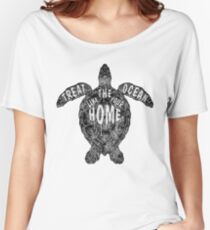 OCEAN OMEGA (MONOCHROME) Women's Relaxed Fit T-Shirt