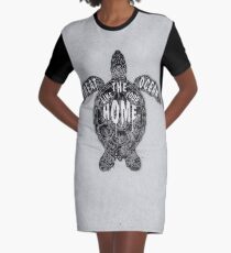 OCEAN OMEGA (MONOCHROME) Graphic T-Shirt Dress