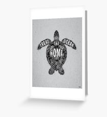 OCEAN OMEGA (MONOCHROME) Greeting Card