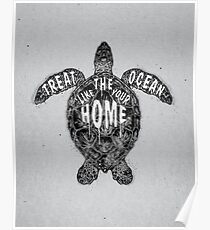 OCEAN OMEGA (MONOCHROME) Poster