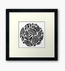 Geometrical nature print / little geometric leaves Framed Print