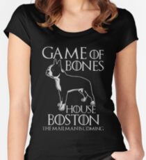 Game of bones house boston the mailman is coming t-shirts Women's Fitted Scoop T-Shirt
