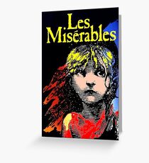Tarjeta de felicitación LES MISERABLES: Impresión publicitaria coloreada restaurada