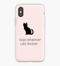 boys, whatever. cats, forever iPhone Case