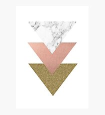 Geometric textures triangles Photographic Print