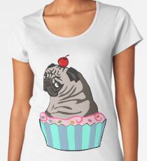 pug cupcake Women's Premium T-Shirt