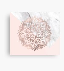 Vogue series - rose gold mandala Metal Print