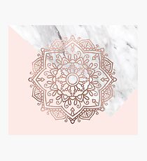 Vogue series - rose gold mandala Photographic Print