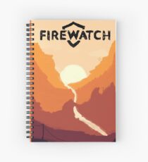 Firewatch horizion with logo Spiral Notebook