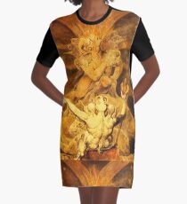 William Blake, The Number Of The Beast is 666 Graphic T-Shirt Dress