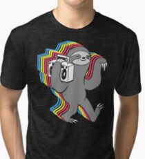 Slow Jams (Boombox Sloth) Tri-blend T-Shirt