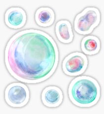 Watercolor soap bubbles Sticker
