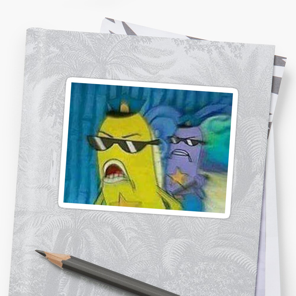 Spongebob Cops Police Meme Stickers By Grufalo Redbubble