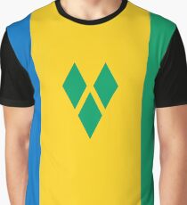 Flag of Saint Vincent and the Grenadines Graphic T-Shirt
