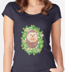 Camiseta entallada de cuello ancho Erizo en cloverfield