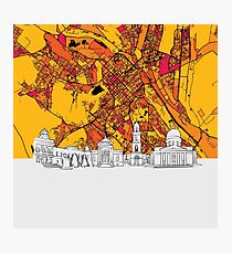 Chisinau, Moldova, Skyline Map Photographic Print