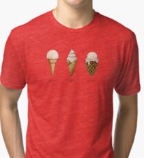 Ice-Cream Cones Tri-blend T-Shirt