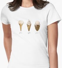Ice-Cream Cones Women's Fitted T-Shirt