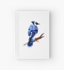 Watercolor blue jay Hardcover Journal