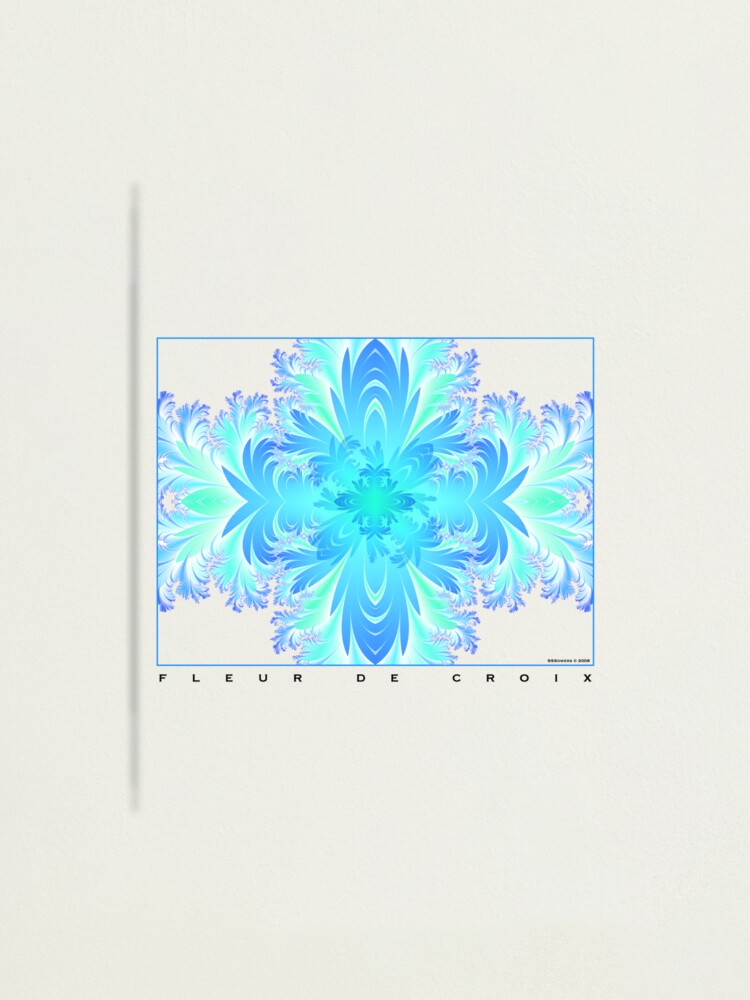 Alternate view of Fleur de Croix Aqua Photographic Print