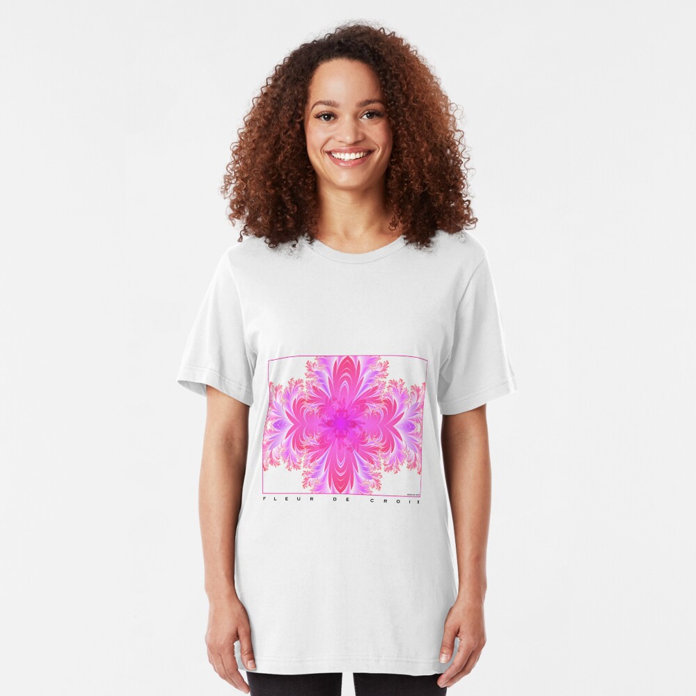 Fleur de Croix Fuchsia Slim Fit T-Shirt