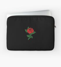 Rose Patch Black Laptop Sleeve